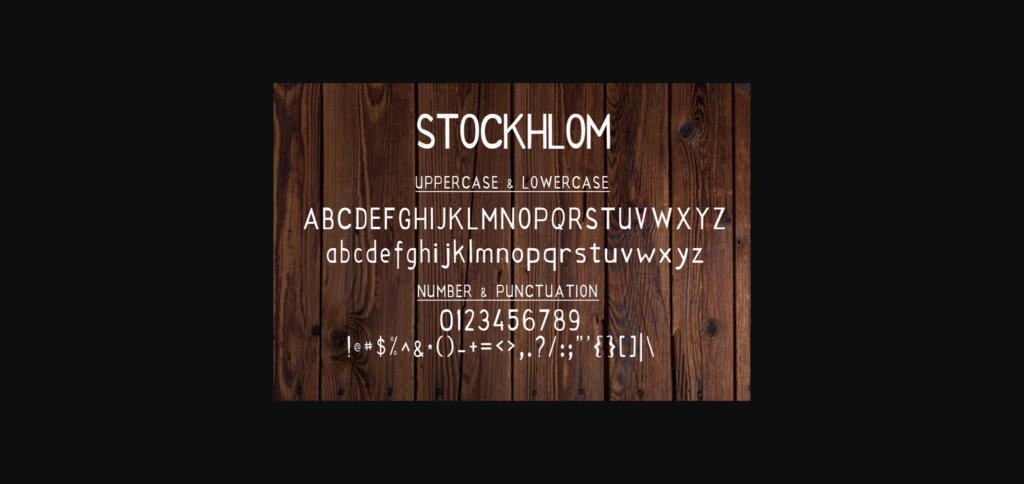 Stockholm Font Poster 8