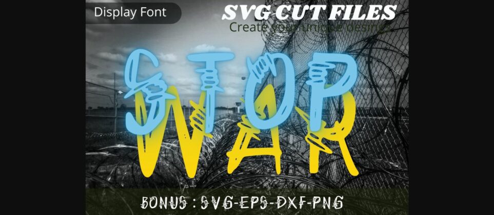 Stop War Font Poster 3