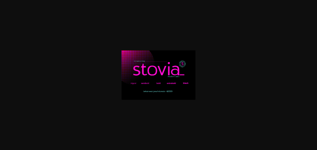 Stovia Font Poster 3