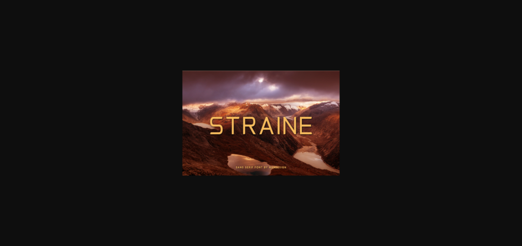 Straine Font Poster 3