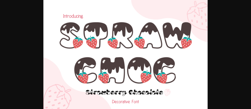 Strawberry Chocolate Font Poster 3