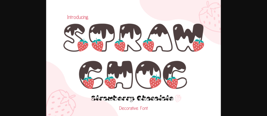 Strawberry Chocolate Font Poster 1