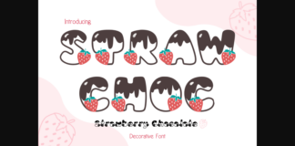 Strawberry Chocolate Font Poster 1