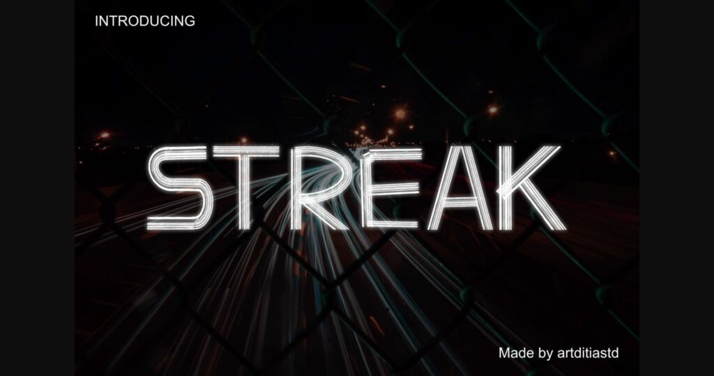 Streak Font Poster 3