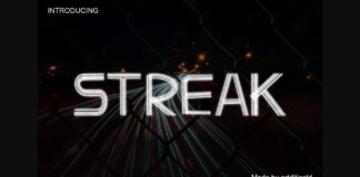 Streak Font Poster 1