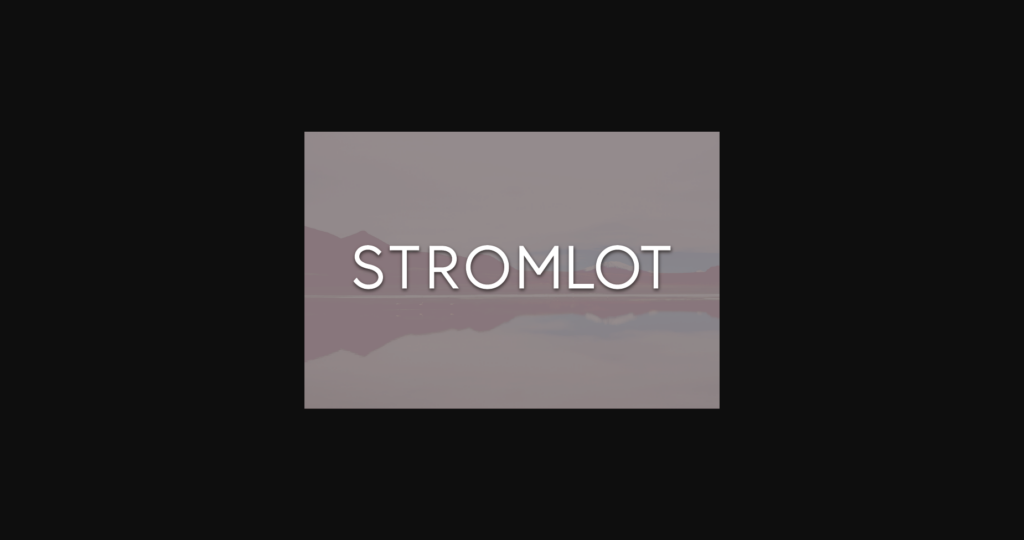 Stromlot Font Poster 3