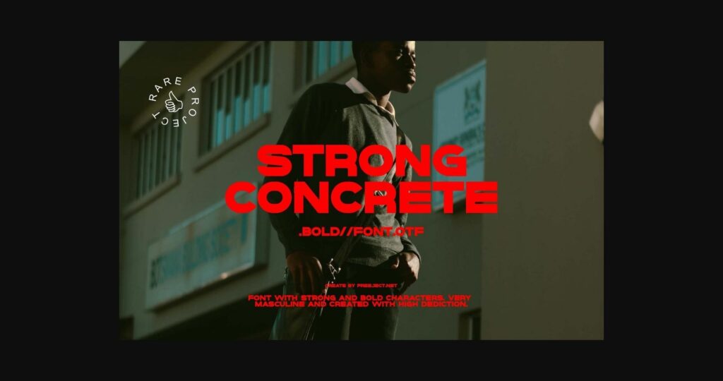 Strong Concrete Font Poster 3