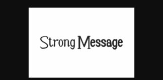 Strong Message Font Poster 1