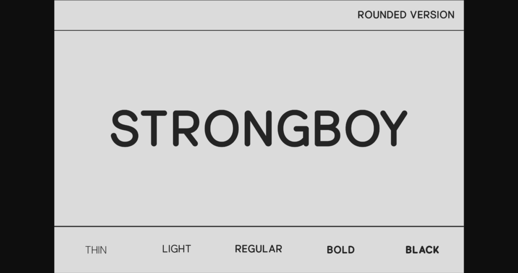 Strongboy Rounded Font Poster 3