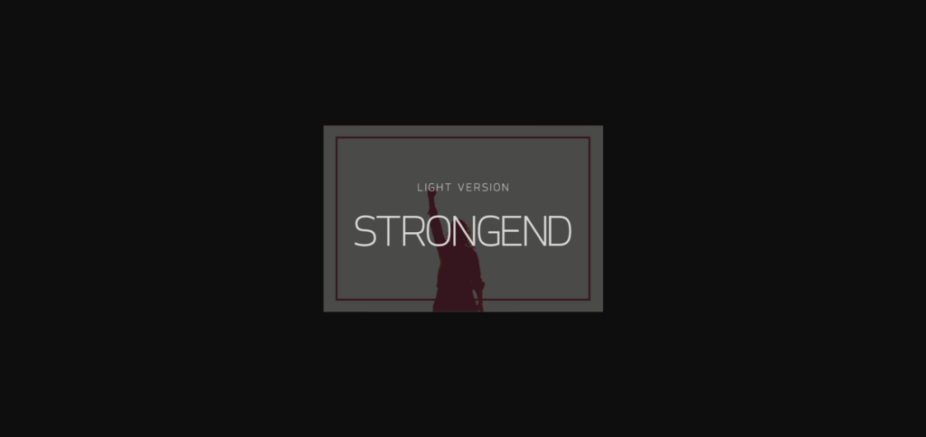 Strongend Light Font Poster 3