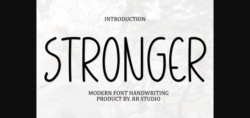 Stronger Font Poster 3