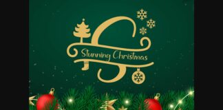 Stunning Christmas Monogram Font Poster 1