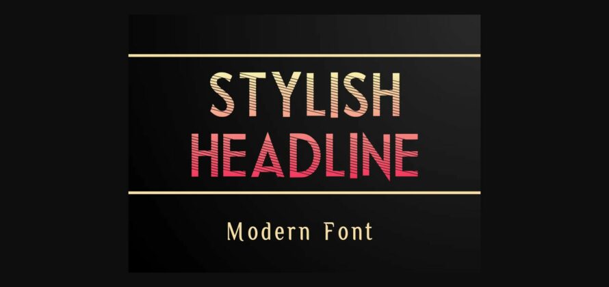 Stylish Headline Font Poster 3