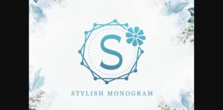 Stylish Monogram Font Poster 1