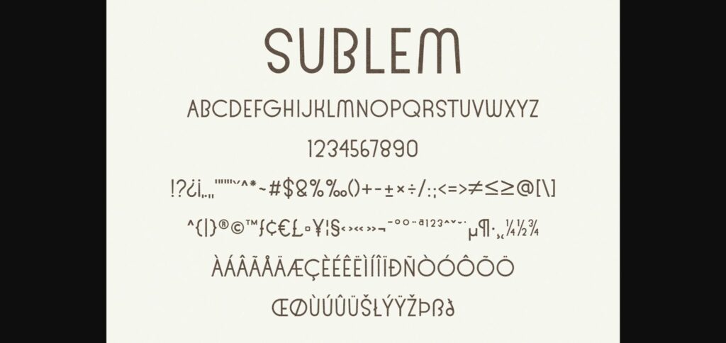 Sublem Font Poster 8