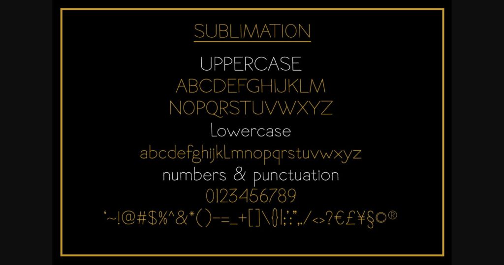 Sublimation Font Poster 4