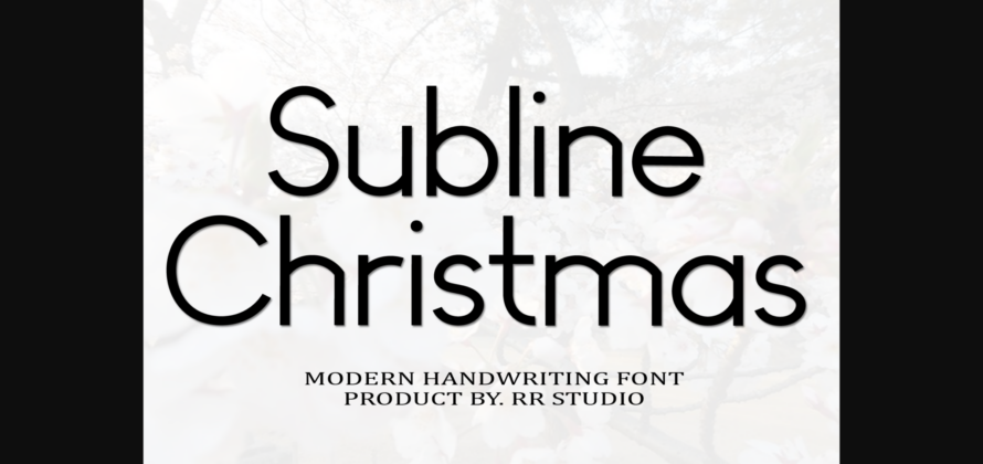 Subline Christmas Font Poster 3