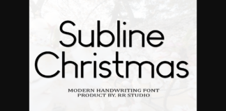 Subline Christmas Font Poster 1