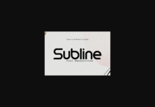 Subline Font Poster 1