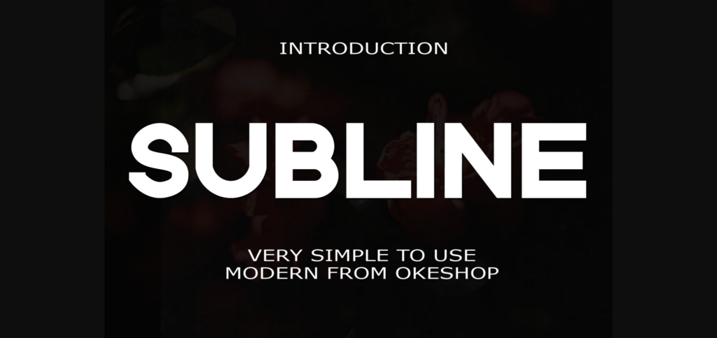 Subline Font Poster 3