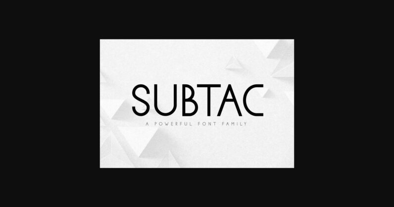 Subtac Font Poster 1