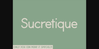 Sucretique Font Poster 1