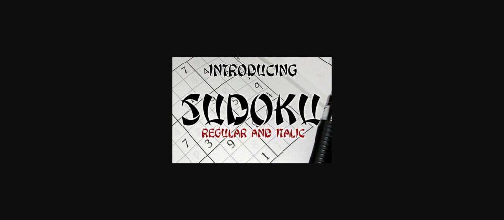 Sudoku Font Poster 3