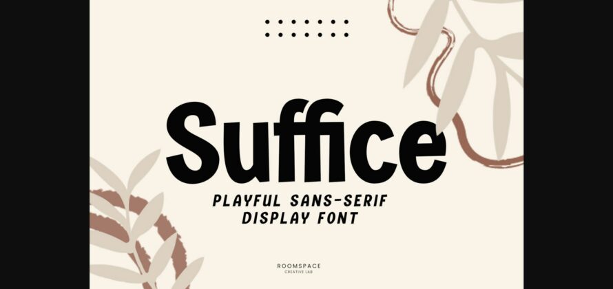 Suffice Font Poster 3