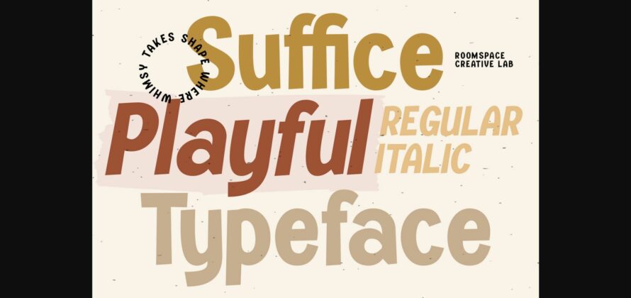 Suffice Font Poster 4