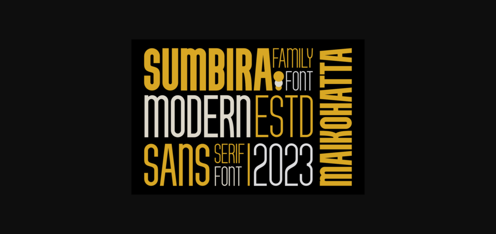 Sumbira Font Poster 4