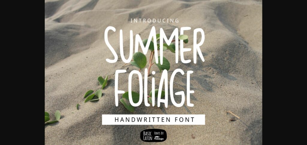 Summer Foliage Font Poster 3