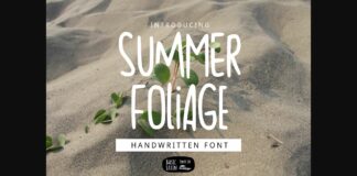 Summer Foliage Font Poster 1