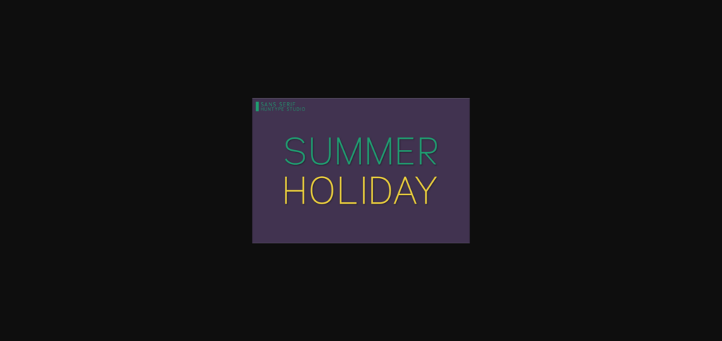 Summer Holiday Font Poster 3