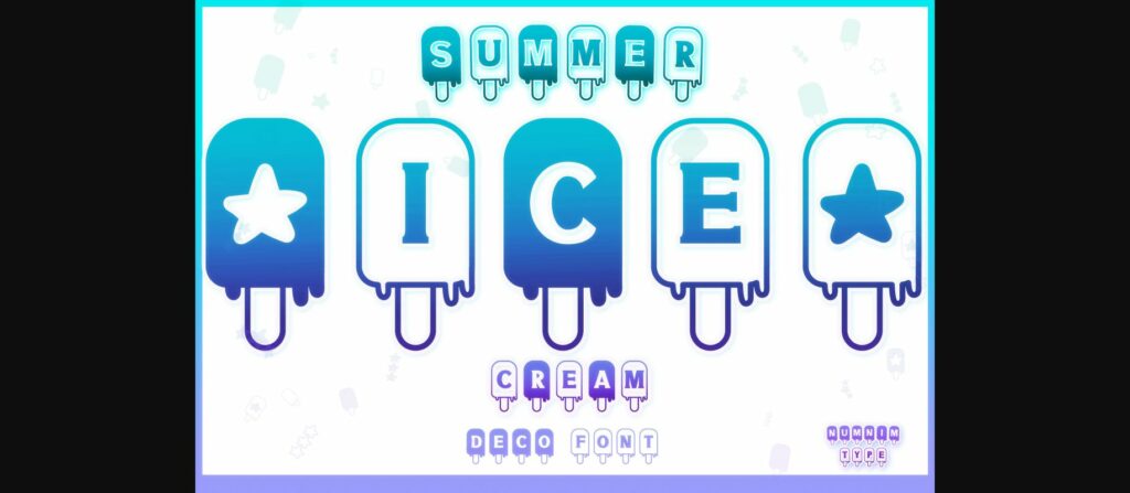 Summer Ice Cream Font Poster 3