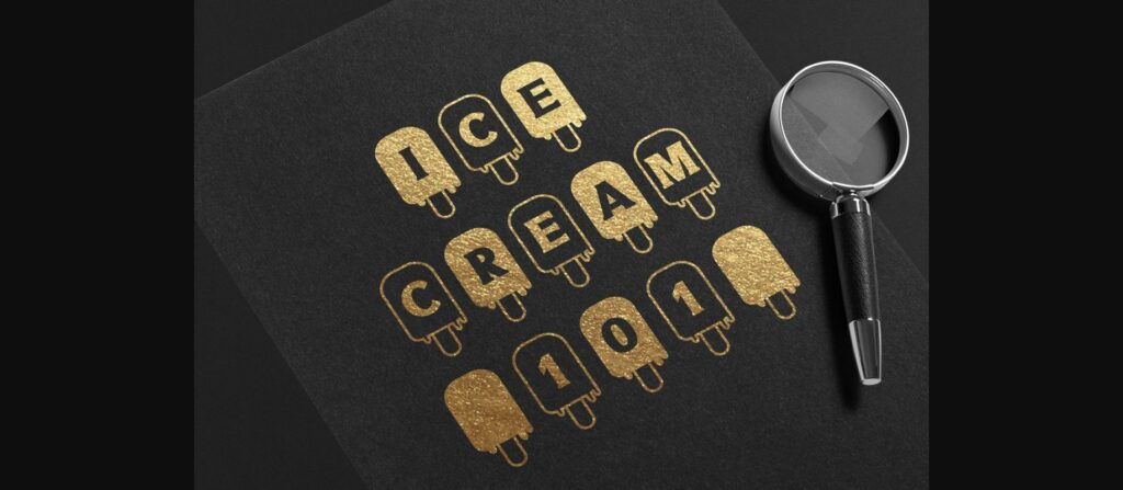 Summer Ice Cream Font Poster 7