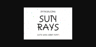 Sun Rays Font Poster 1
