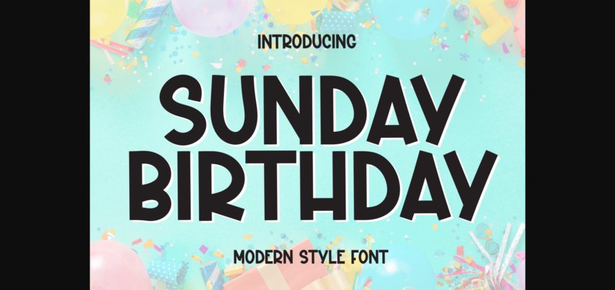 Sunday Birthday Font Poster 3