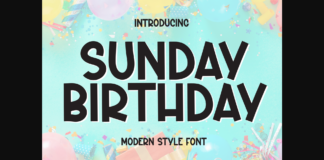 Sunday Birthday Font Poster 1