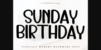 Sunday Birthday Font Poster 1