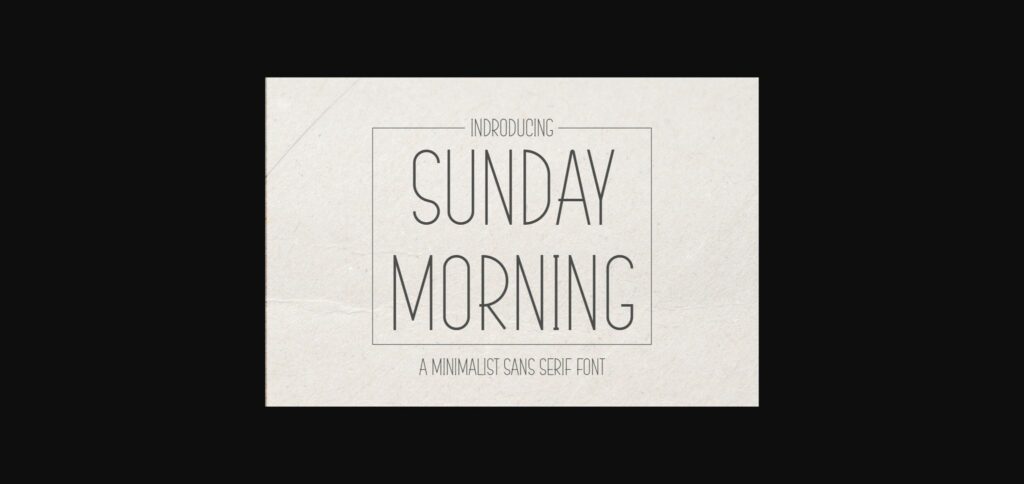 Sunday Morning Font Poster 3