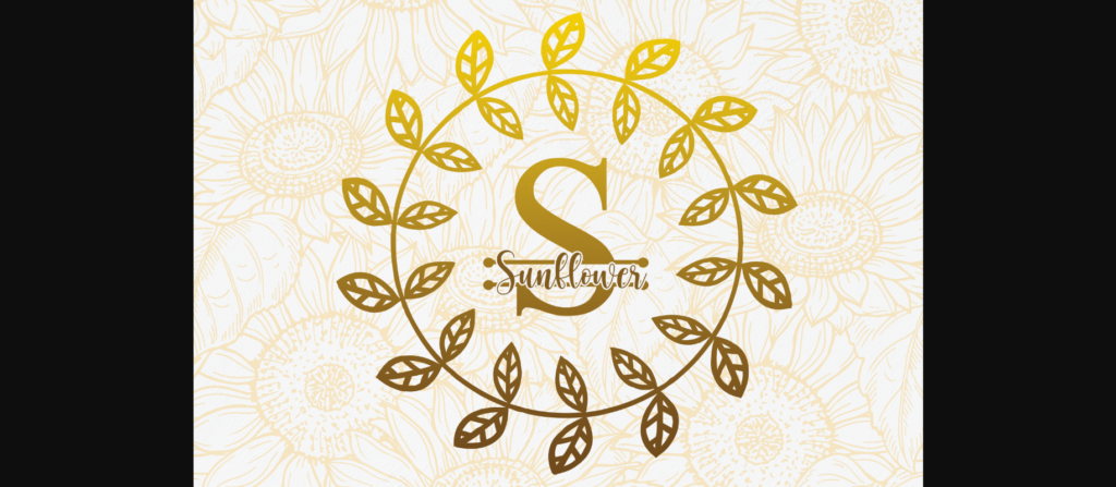 Sunflower Font Poster 3