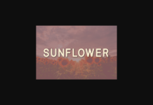 Sunflower Font Poster 1