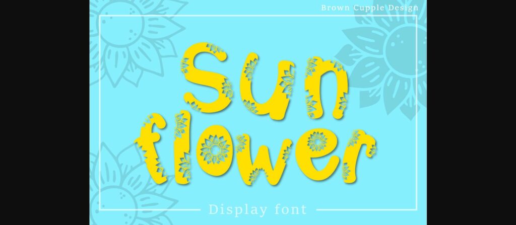 Sunflower Font Poster 3