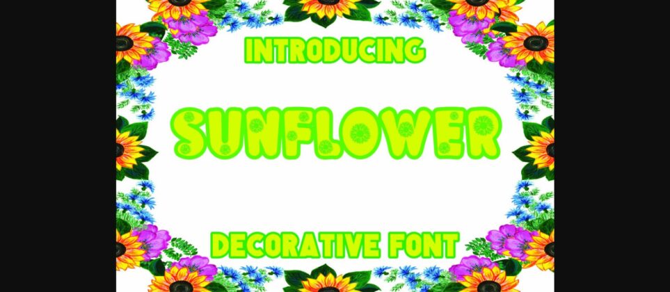 Sunflower Font Poster 3