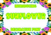 Sunflower Font Poster 1