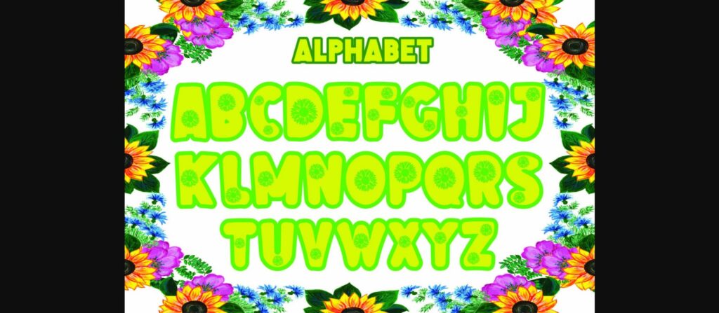 Sunflower Font Poster 4