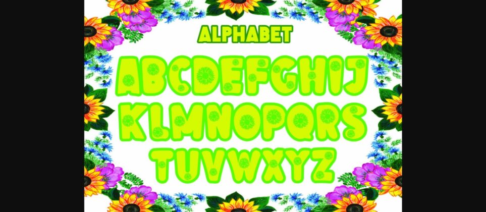 Sunflower Font Poster 2