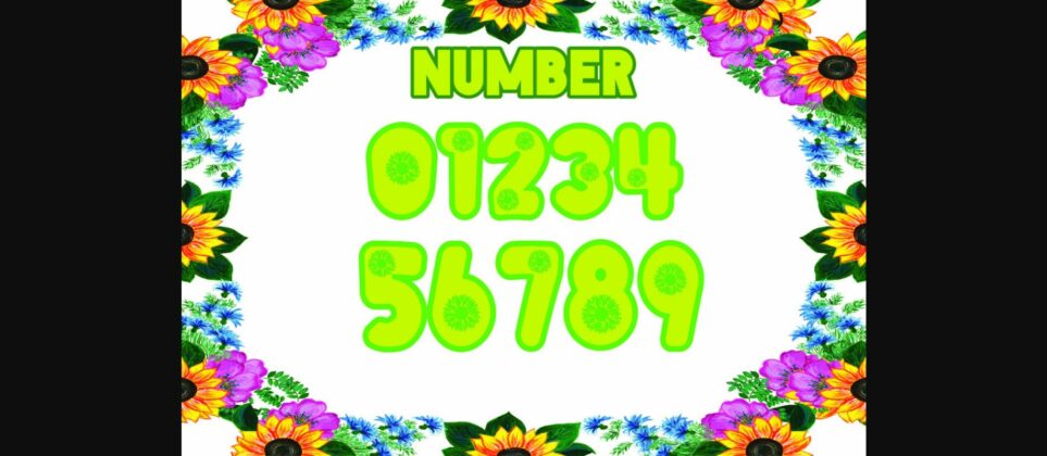 Sunflower Font Poster 5