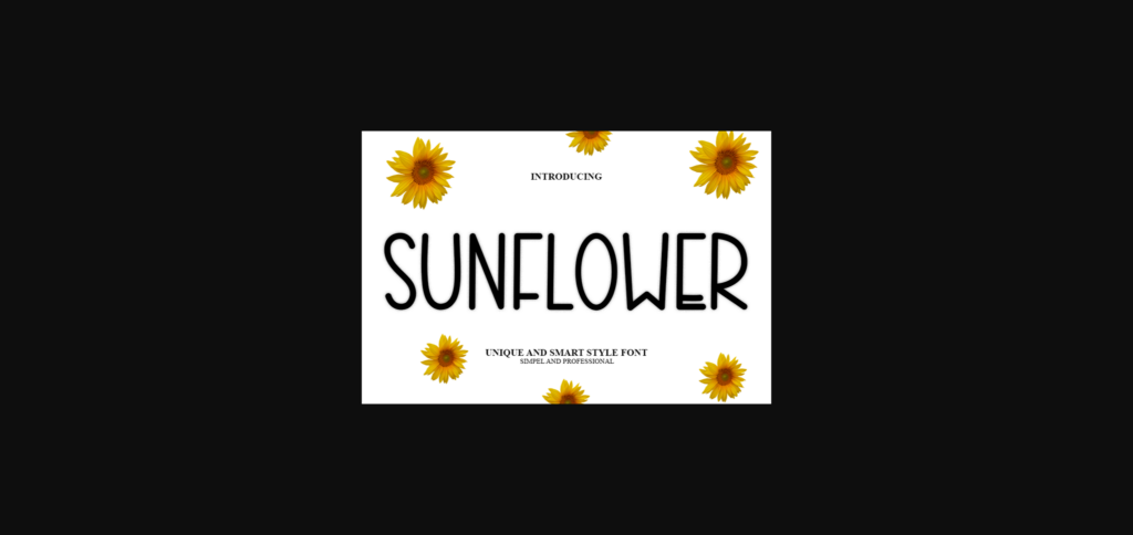 Sunflower Font Poster 1