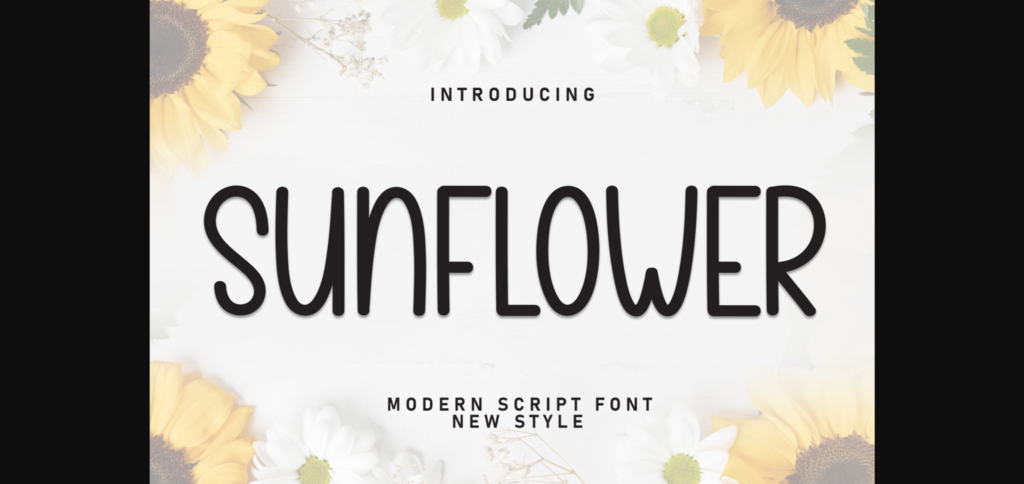 Sunflower Font Poster 1